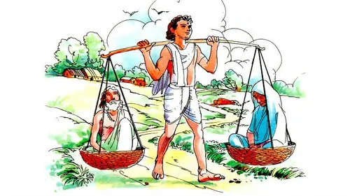 Shravan Kumar carrying parents
